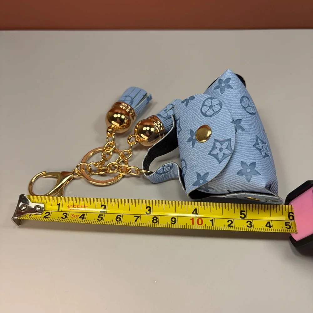 Luxe Baby Blue Bag & Tassel Keychain/Bag Charm - Picture 9 of 9